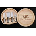 Round Cheese Board and Utensil Gift Set